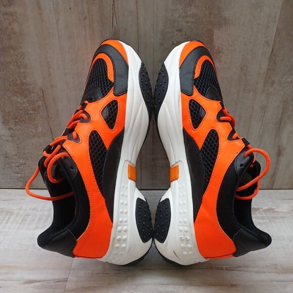 ✅Tod’s Leather/Mesh Active Trainer Sneaker Orange/Black Shoes Men's Sz UK 7/US 8 - Picture 6 of 16